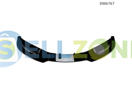 Μαύρη αεροτομή για μπροστινό προφυλακτήρα Mercedes C W204 Facelift 2011-2014 - DMb767